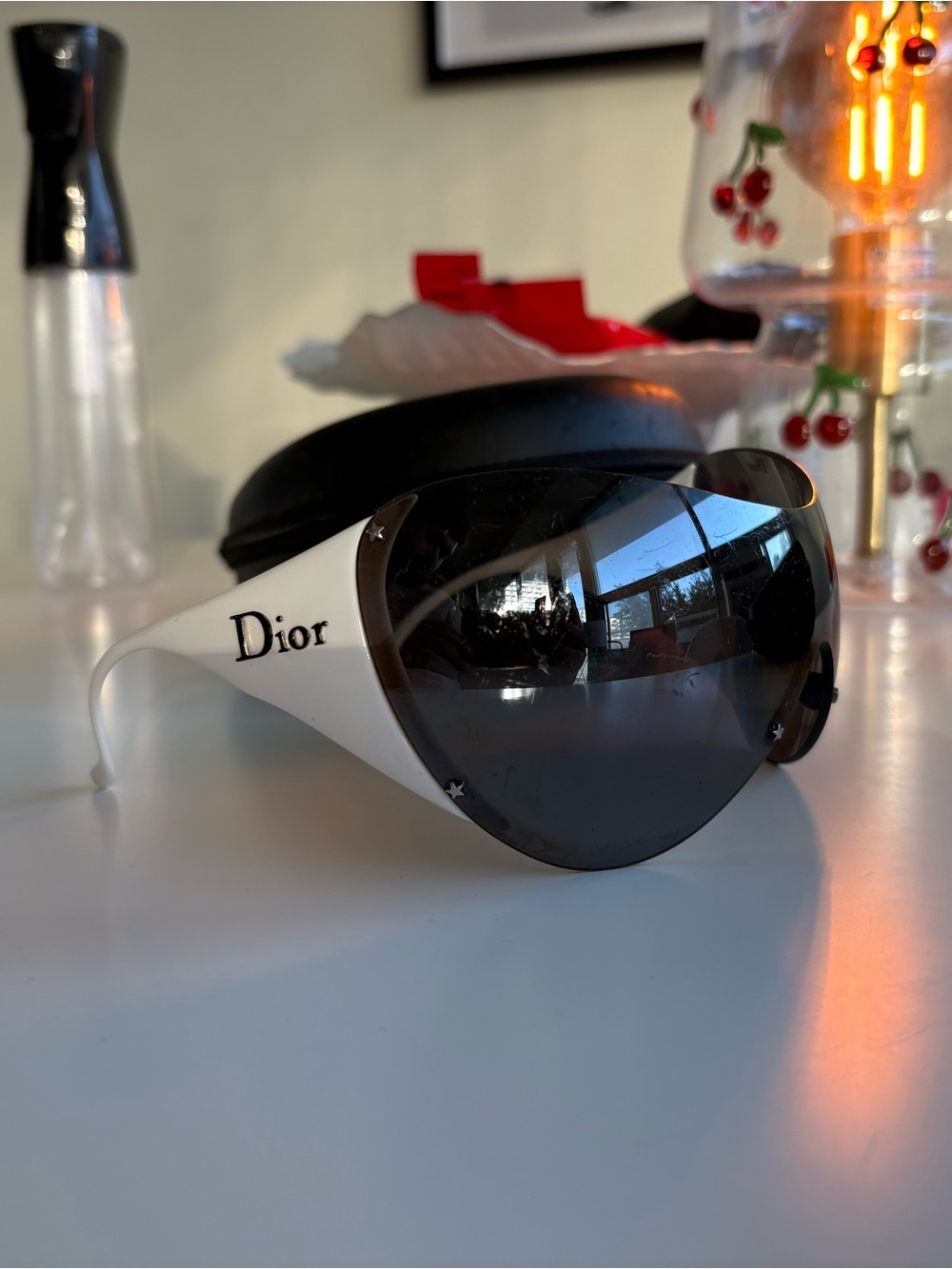 Christian Dior Ski 1 sunglasses - white / black lens | John Galliano Era
